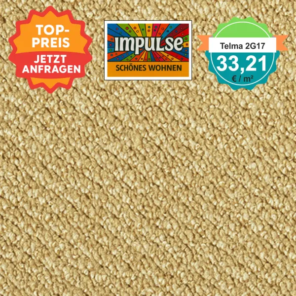 Quadratisches Bild vom Vorwerk Telma Teppichboden in sonne